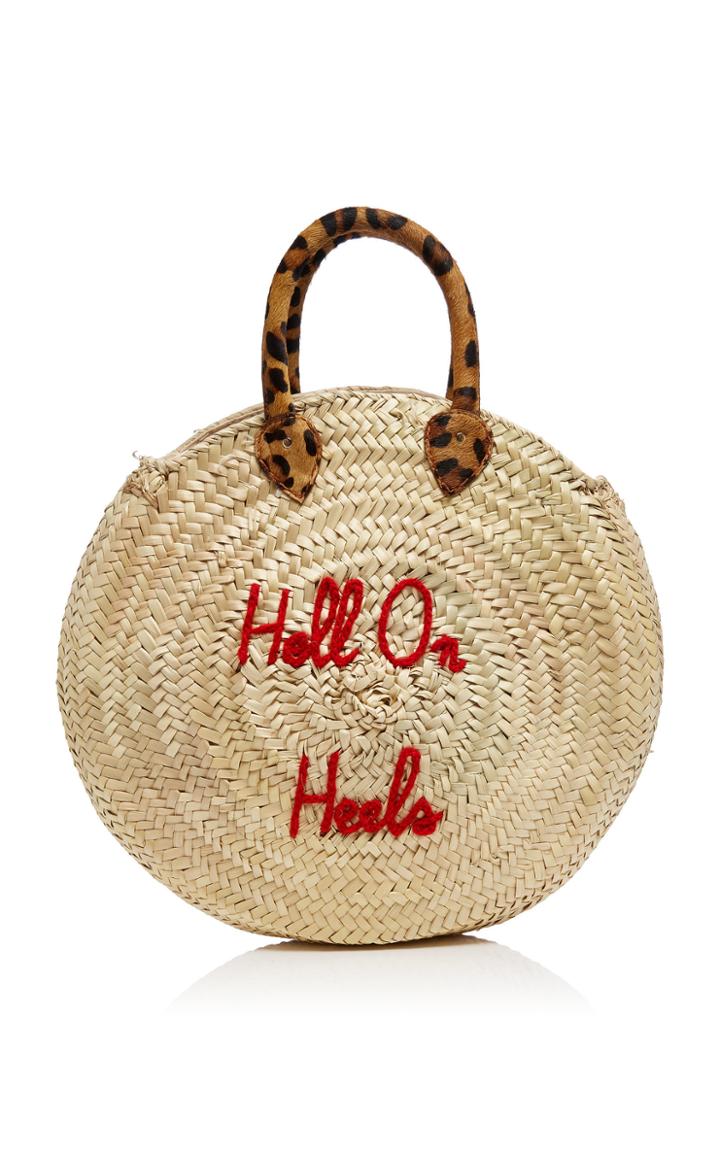 Poolside Hell On Heels Le Circle Straw Bag