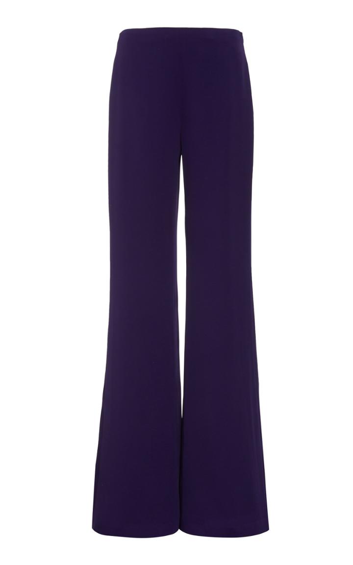 Galvan High-waist Satin Flare-leg Pants