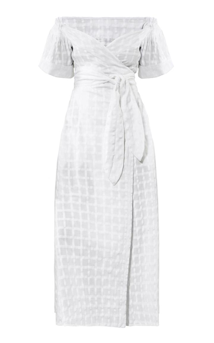 Mara Hoffman Adelina Organic Cotton Maxi Off-the-shoulder Wrap Dress