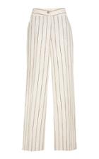 Moda Operandi Blaz Milano Linette Pinstriped High-rise Wide-leg Pants Size: 00