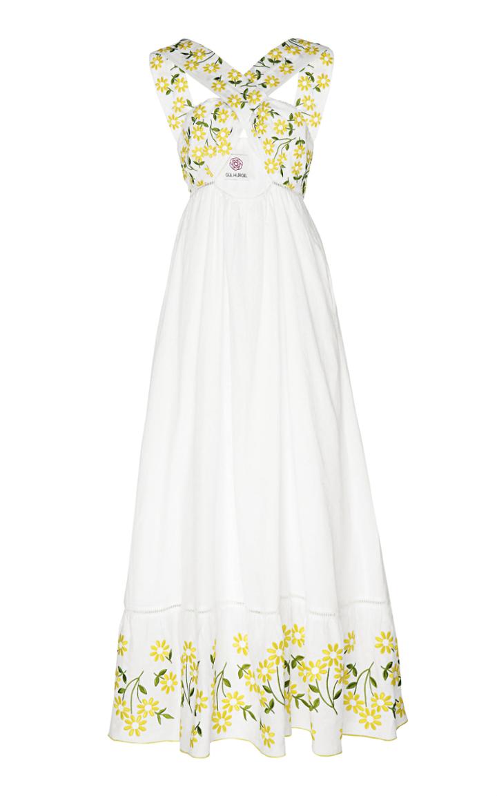 Moda Operandi Gl Hrgel Crisscross-bandeau Linen Maxi Dress Size: Xs