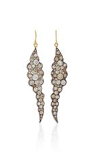Sylva & Cie Cloud 18k Gold And Champagne Diamond Earrings