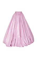Christian Siriano Silk Taffeta Bubble Hem Skirt