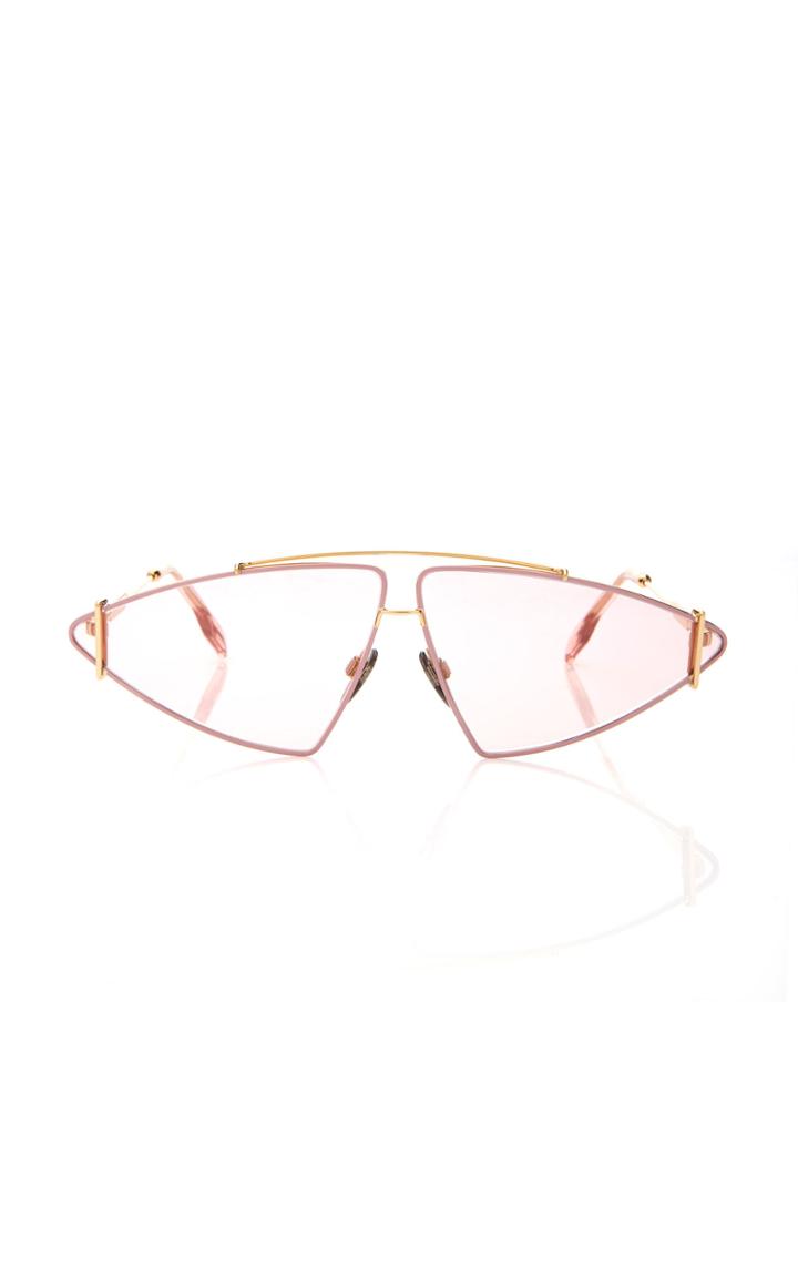 Burberry D-frame Gold-plated Metal And Acetate Sunglasses