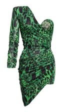Alexandre Vauthier One Shoulder Printed Georgette Dress