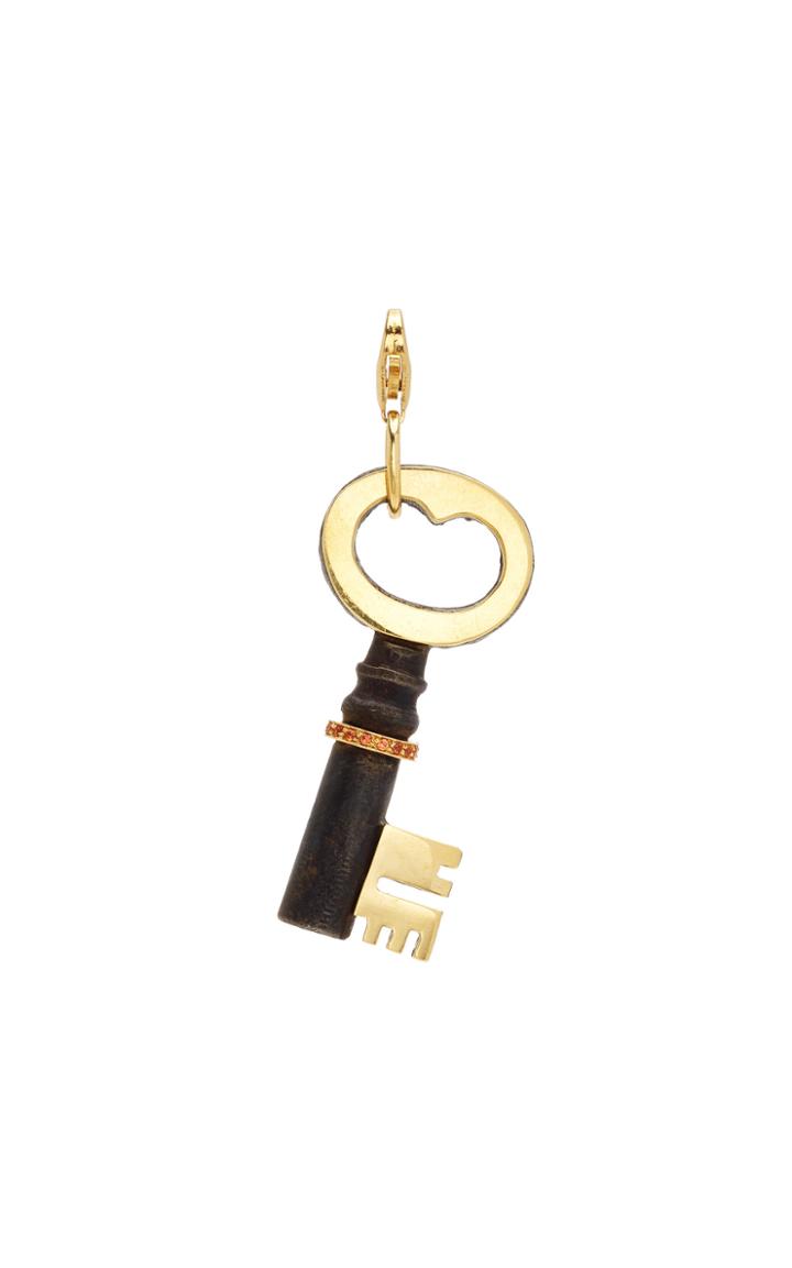 Moda Operandi Elena Votsi 18k Yellow Gold 19th Century Iron Key To My Heart Charm