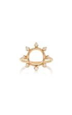Zoe Chicco 14k Gold Circle Ring With Prong Set Diamonds All Around