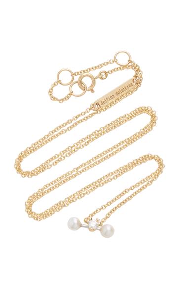 Delfina Delettrez Convertible 18k Gold, Diamond And Pearl Necklace