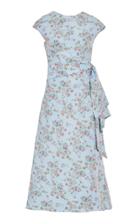 Moda Operandi Markarian Grove Blue Ikat Dress With Side Sash