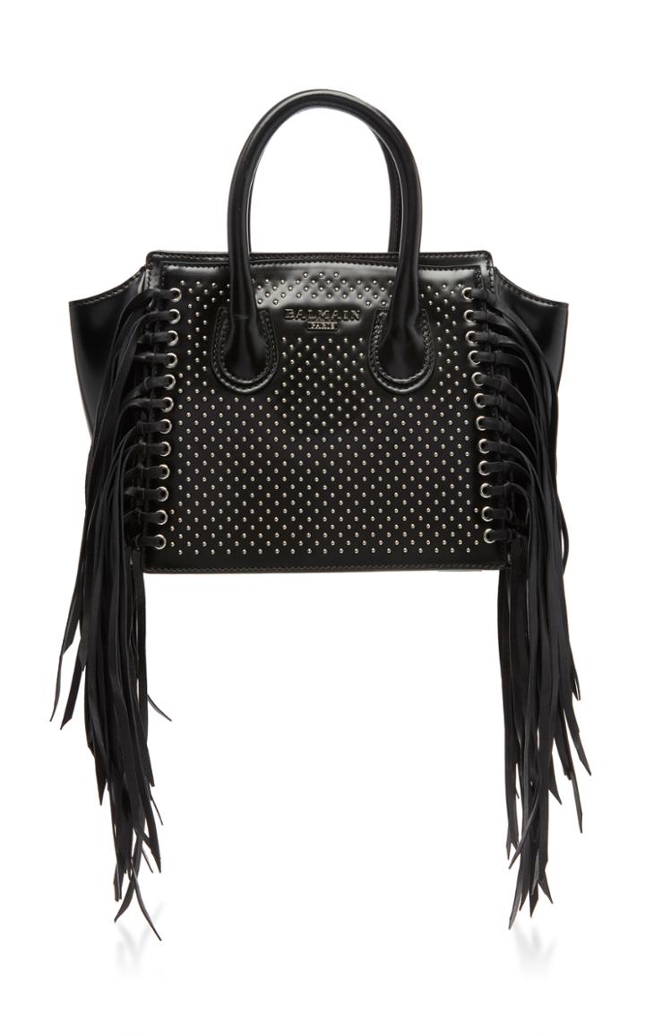 Balmain Mini 3d Tote With Fringe