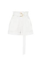 Aje Salt Lake Belted Denim Shorts Size: 4