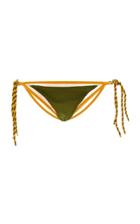 Agua De Coco Embroidered Detail Bikini Bottom