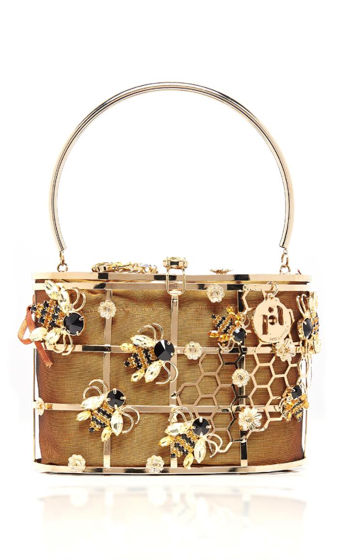 Rosantica Holli Maia Embellished Gold-tone Top Handle Bag