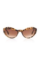Kate Young Elene Cat-eye Tortoiseshell Acetate Sunglasses