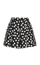 Moda Operandi Carolina Herrera Polka-dot Cotton-silk Blend High-waisted Shorts Size: