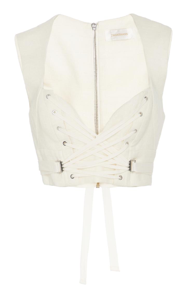 Zimmermann Corset Silk-crepe Vest