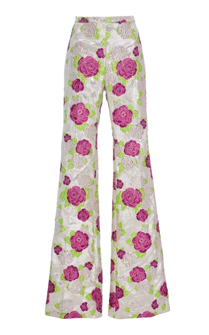 Christian Siriano 60s Metallic Brocade Flare Trouser