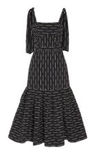 Alexis Leticia Tie-shoulder Flared-hem Midi Dress