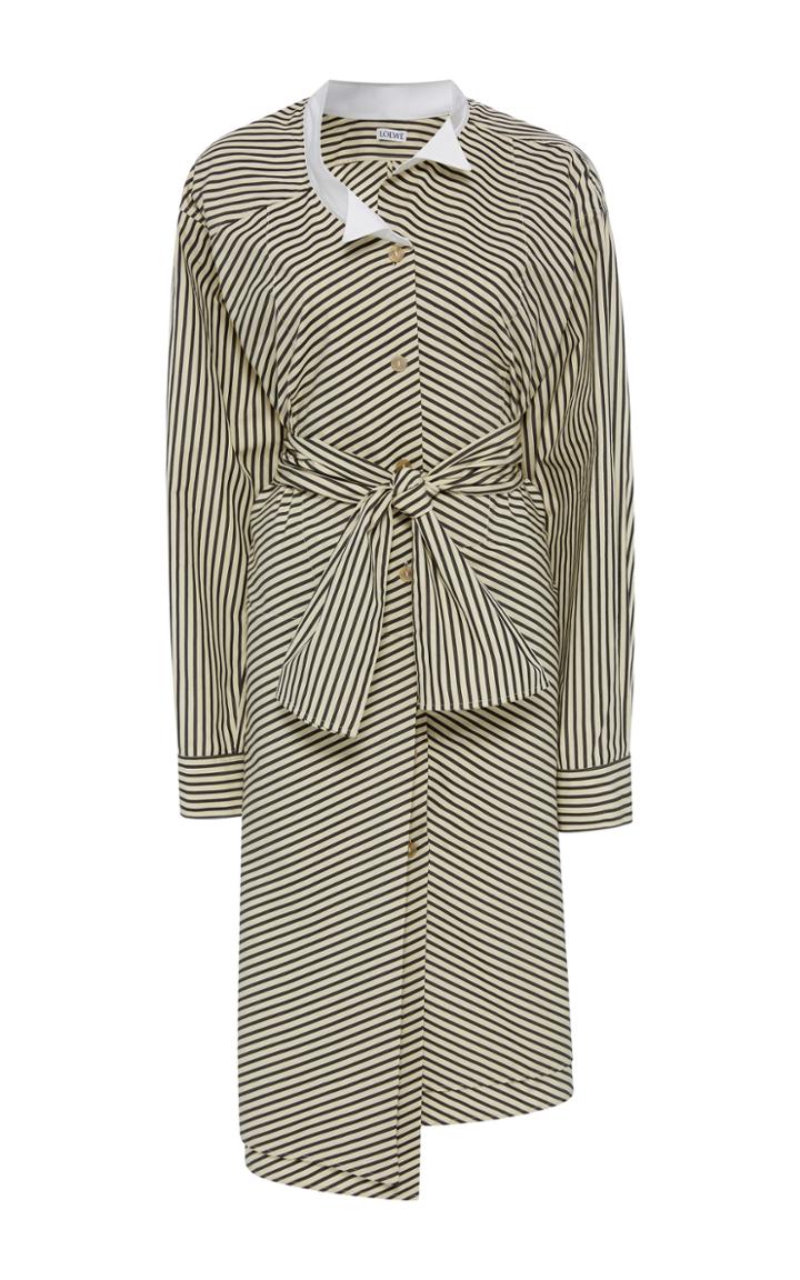 Loewe Striped Cotton-poplin Dress