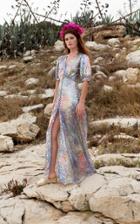 Moda Operandi Luisa Beccaria Luna's Degrad Sequined Bottoncini Gown