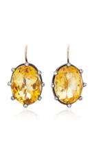 Montse Esteve 18k Gold Citrine And Diamond Earrings