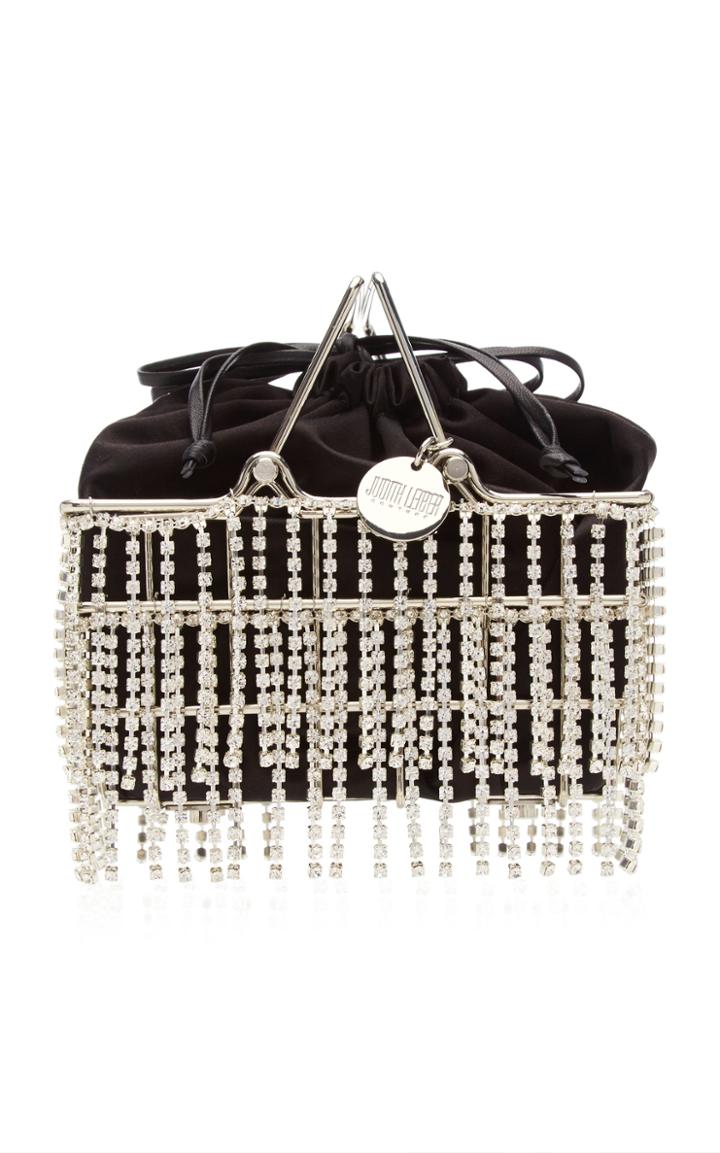 Moda Operandi Judith Leiber Couture Crystal Fringe Shopping Basket Top Handle Bag