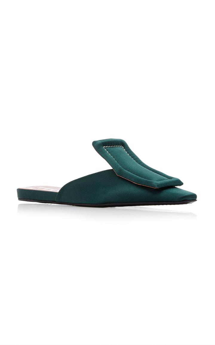 Marni Sabot Satin Slippers