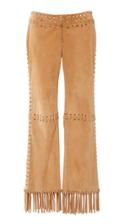 Michael Kors Collection Low-rise Leather Fringe Pants