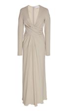 Noon By Noor Monterey Ruched Wrap-effect Maxi Dress