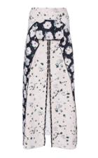 Proenza Schouler Printed Matte Satin Full Length Skirt