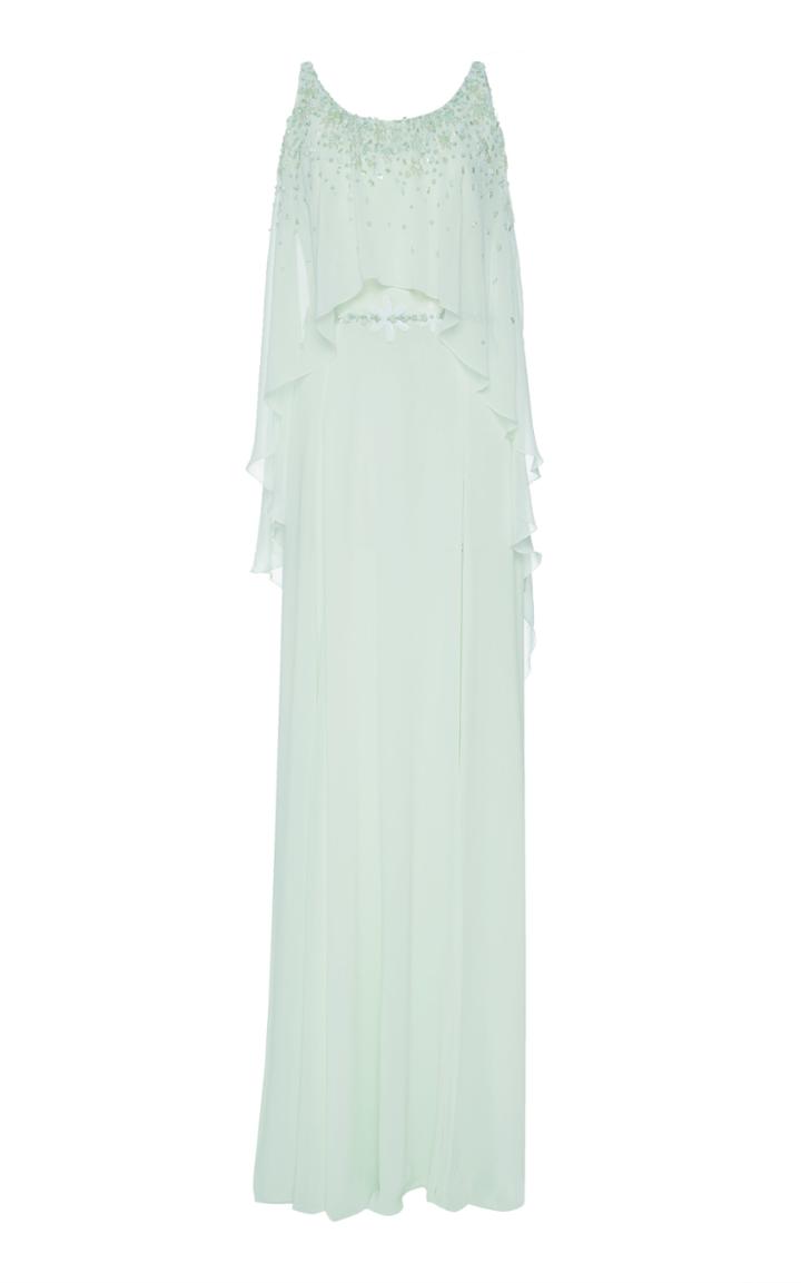 Georges Hobeika Beaded Cape Gown