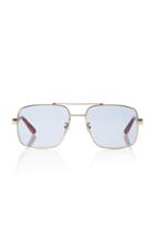 Moda Operandi Gucci Square-frame Metal Sunglasses