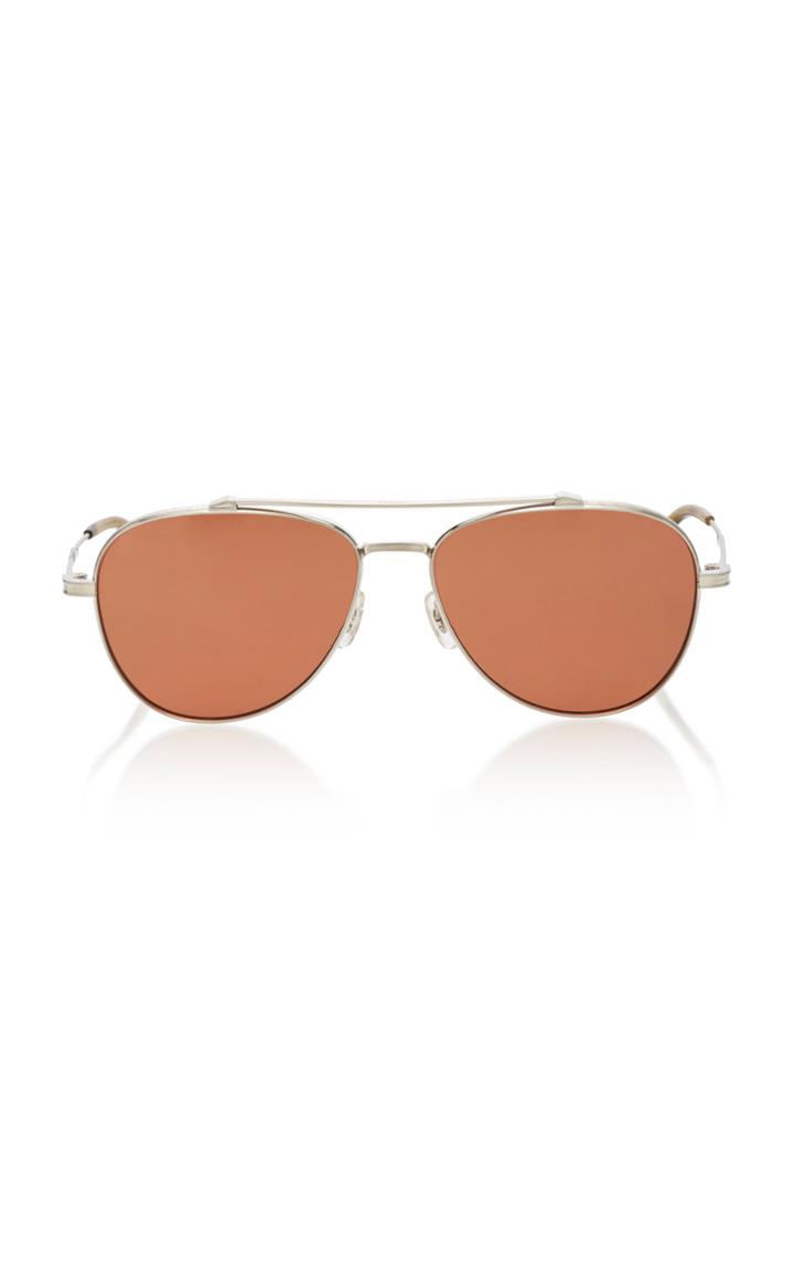 Oliver Peoples Rikson Aviator Metal Sunglasses
