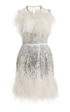 Moda Operandi Jenny Packham Feather-embellished Sequined Dress