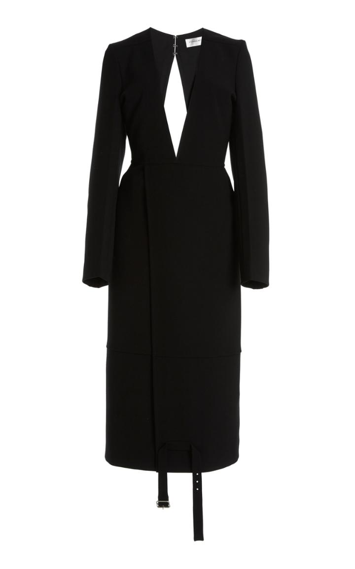 Victoria Beckham Double-faced Wool Crepe Midi Dress