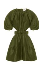 Aje Oxidized Cutout Linen-blend Mini Dress
