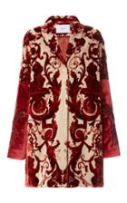 Rubeus Milano Bordeaux Grottesche Velvet Coat +emroidery Sleeves