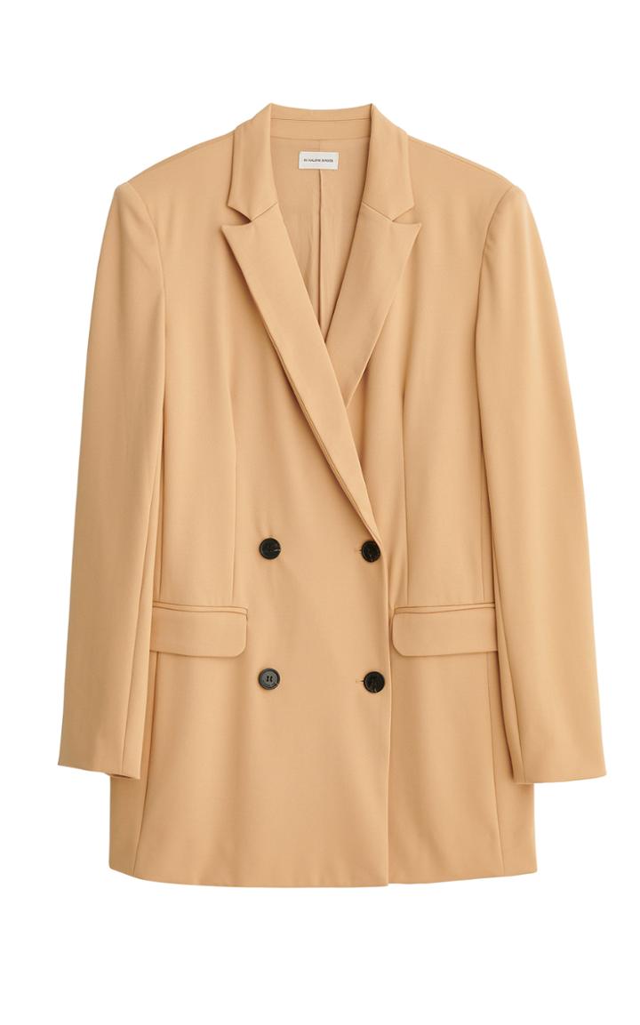 Moda Operandi By Malene Birger Majel Jersey-twill Double-breasted Blazer