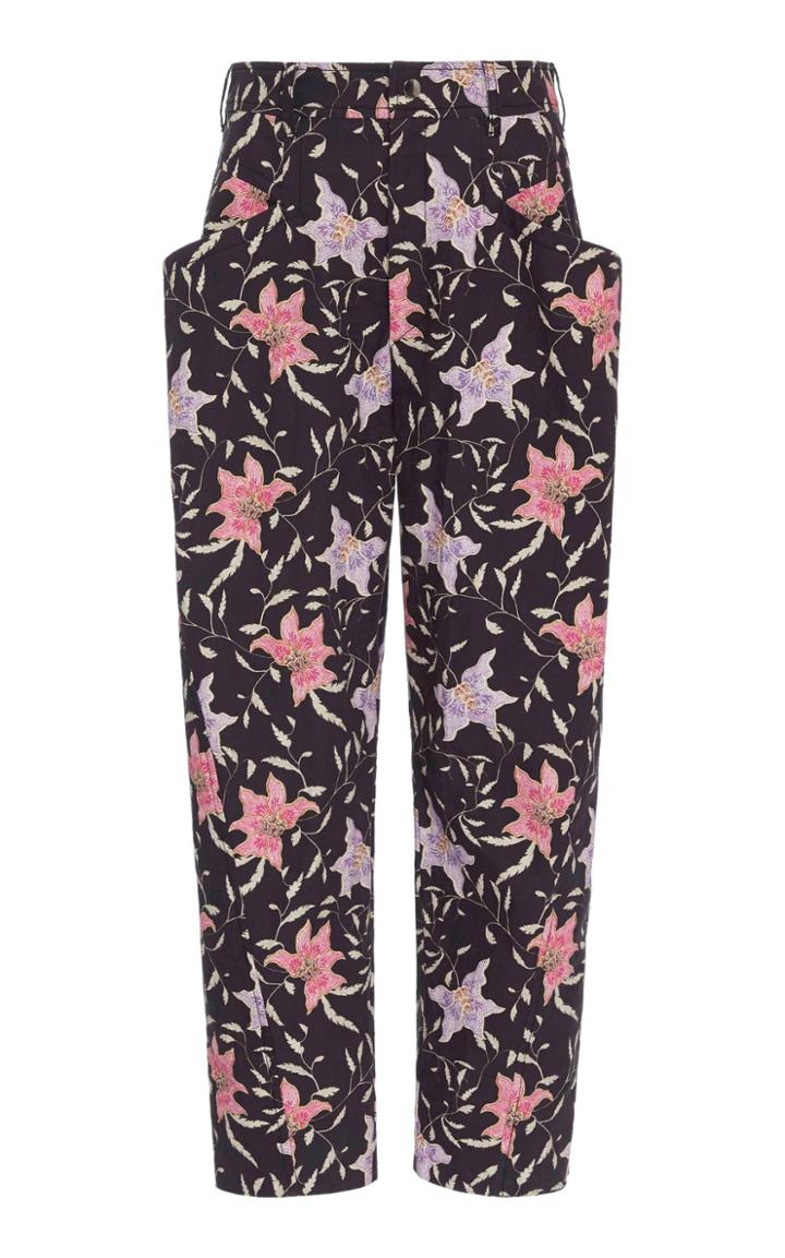 Isabel Marant Gaviao Printed High-rise Cotton Pants