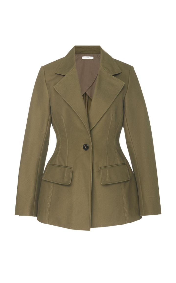 Co Heavy Cotton Twill Fitted Blazer
