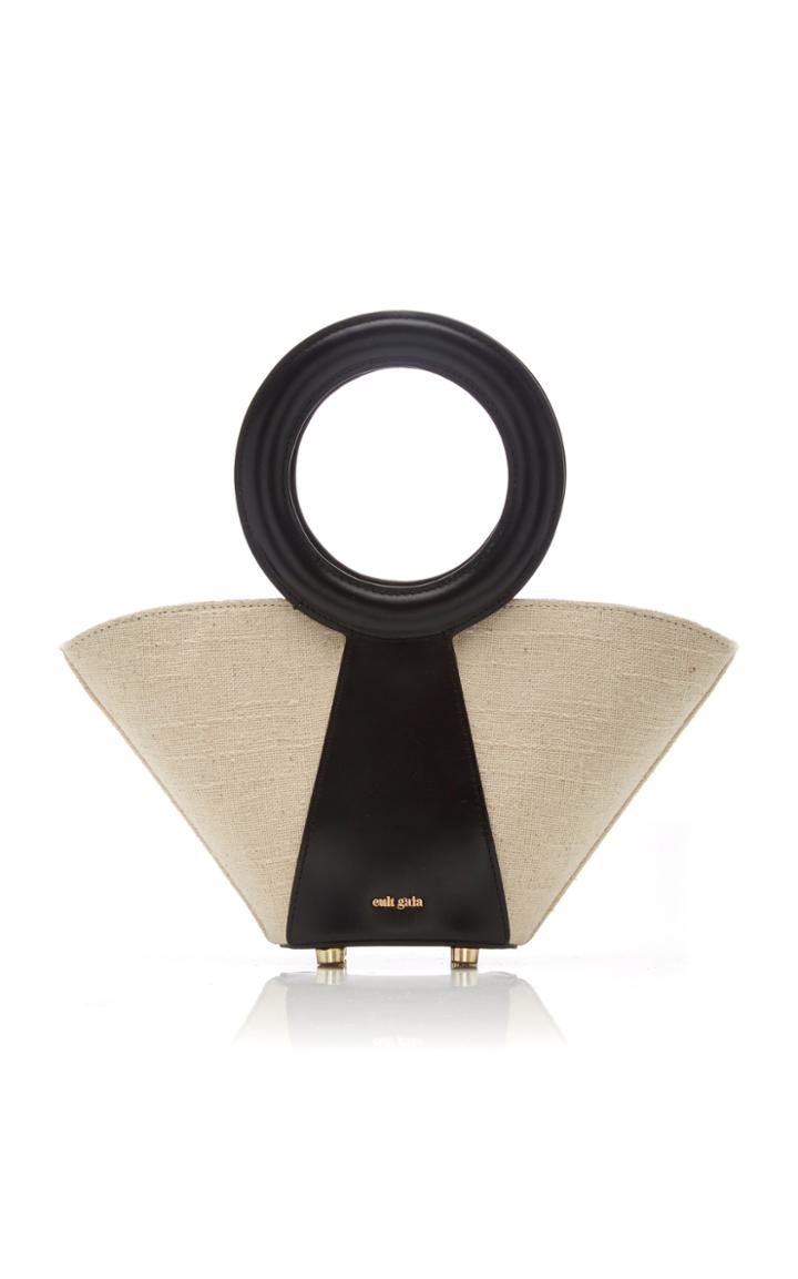 Cult Gaia Roksana Contrasting Leather Mini Crossbody Bag