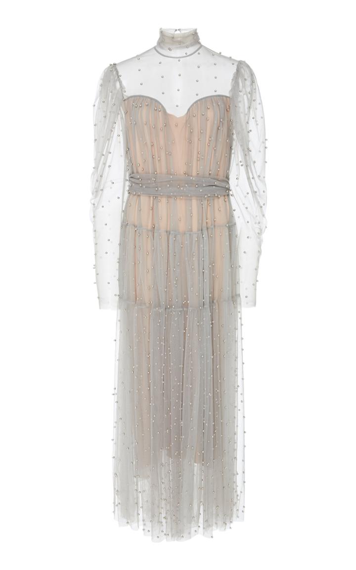 Alena Akhmadullina Embroidered Silk Midi Dress