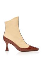 Manu Atelier Duck Patent Leather-trimmed Ankle Boots