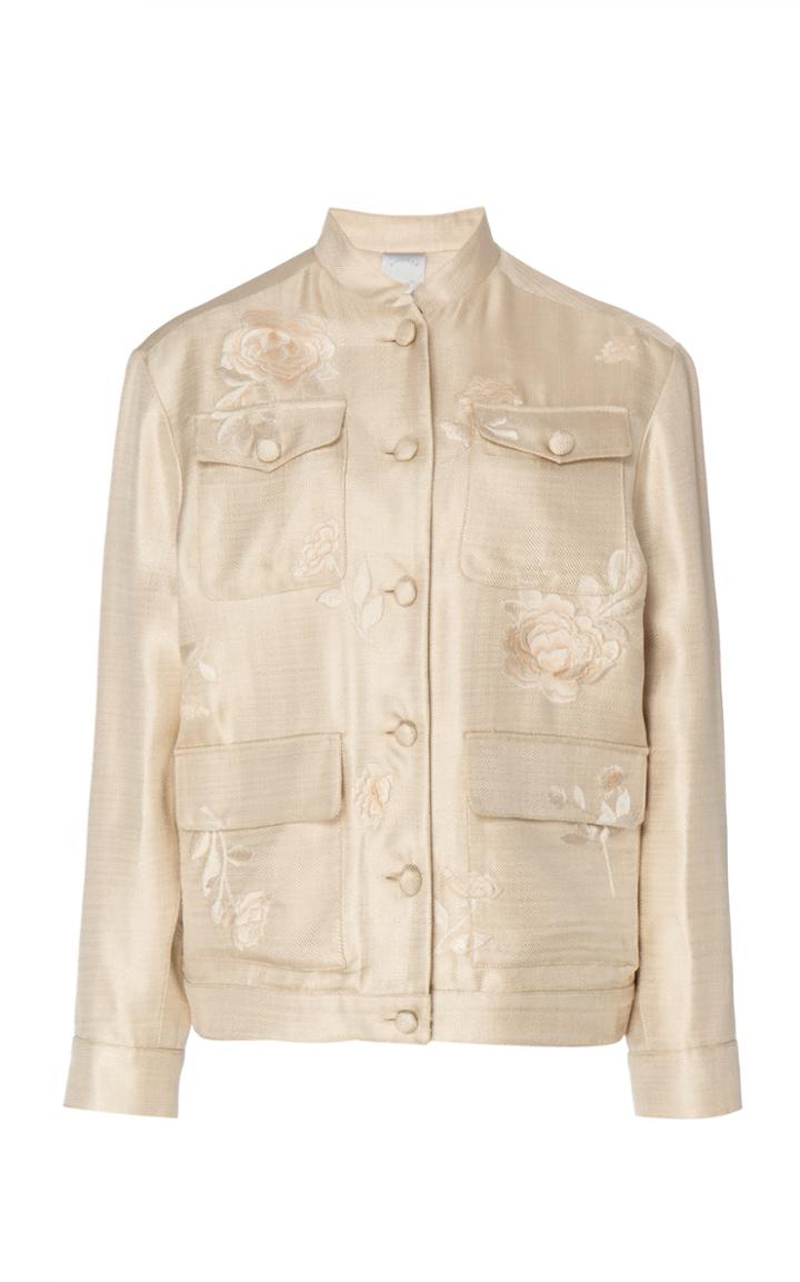 Moda Operandi Huishan Zhang Joan Floral Jaquard Jacket Size: 6