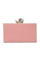 Edie Parker Jean Embellished Croc-effect Leather Clutch