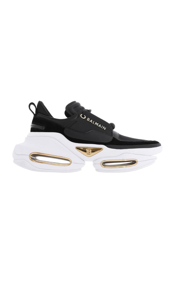 Moda Operandi Balmain Bold Leather Sneakers Size: 35