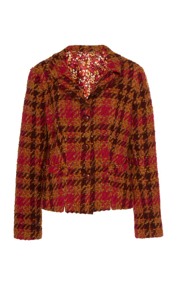 Anna Sui Multicolored Tweed Jacket
