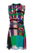 Etro Applique Paintbrush Chiffon Dress