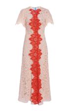 Lela Rose Flutter Sleeve Contrast Dress