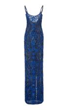 Naeem Khan Sequin-embellished Lace Accented Gown
